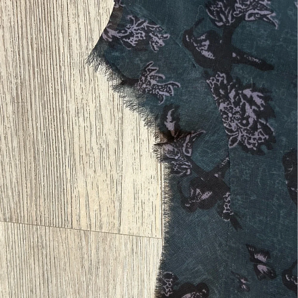 CAbi Sleeveless Floral Blouse With Frayed Hem. Lined. - Picture 8 of 8